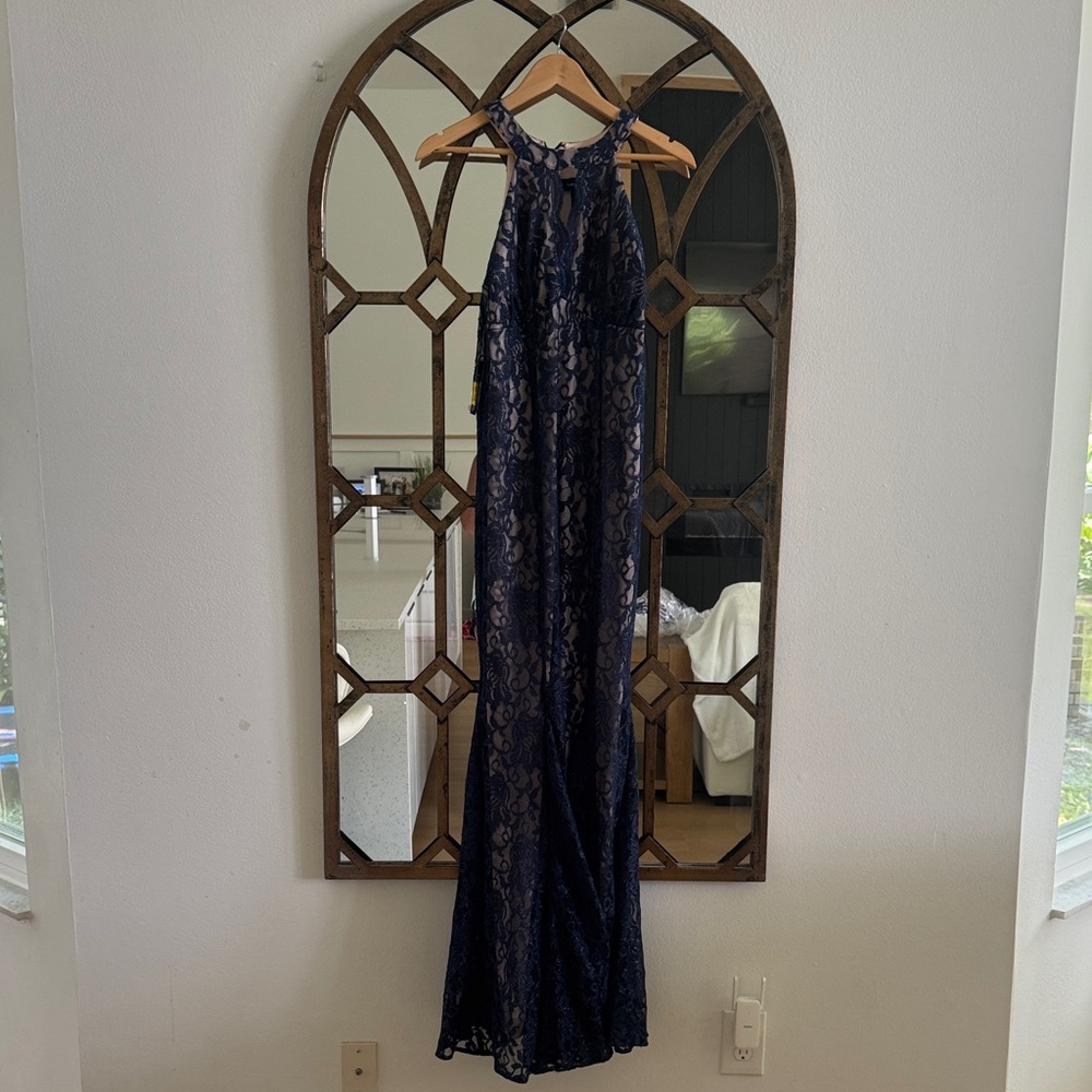 R&M Richards Blush Evening Dress